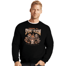 Load image into Gallery viewer, Daily_Deal_Shirts Crewneck Sweater, Unisex / Small / Black Summoning The Spooky Season
