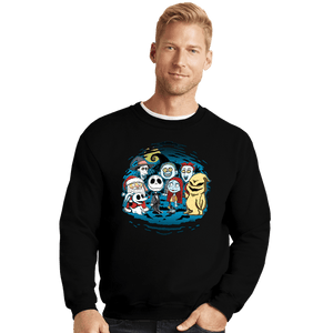 Daily_Deal_Shirts Crewneck Sweater, Unisex / Small / Black Halloween Friends