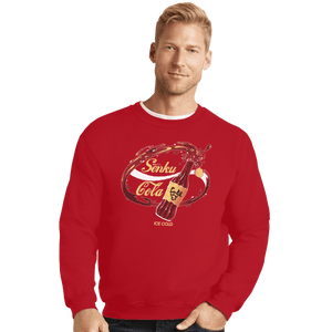 Shirts Crewneck Sweater, Unisex / Small / Red Senku Cola