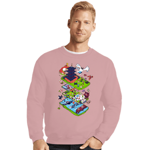 Daily_Deal_Shirts Crewneck Sweater, Unisex / Small / Pink 2nd Gen Color