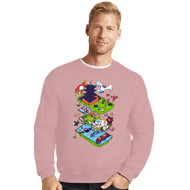 Daily_Deal_Shirts Crewneck Sweater, Unisex / Small / Pink 2nd Gen Color
