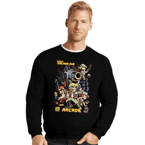 Daily_Deal_Shirts Crewneck Sweater, Unisex / Small / Black Metal Slug