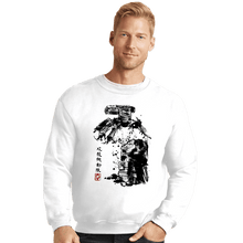Load image into Gallery viewer, Daily_Deal_Shirts Crewneck Sweater, Unisex / Small / White Major Vs Tank Sumi-e
