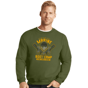 Shirts Crewneck Sweater, Unisex / Small / Military Green Colonial Marine s