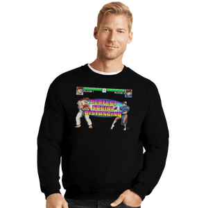 Shirts Crewneck Sweater, Unisex / Small / Black Street COVID Fighter