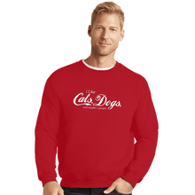 Load image into Gallery viewer, Shirts Crewneck Sweater, Unisex / Small / Red I Like Cats, Dogs, And Maybe 3 People
