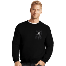 Load image into Gallery viewer, Daily_Deal_Shirts Crewneck Sweater, Unisex / Small / Black Nevermore Pocket Print
