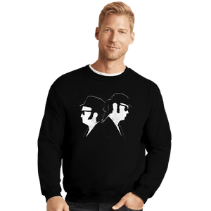 Daily_Deal_Shirts Crewneck Sweater, Unisex / Small / Black The Blues Bros