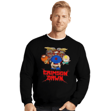 Load image into Gallery viewer, Shirts Crewneck Sweater, Unisex / Small / Black Crimson Dawn
