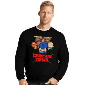 Shirts Crewneck Sweater, Unisex / Small / Black Crimson Dawn