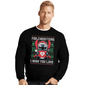 Shirts Crewneck Sweater, Unisex / Small / Black Christmas Love