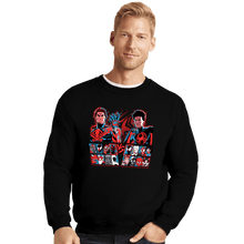 Load image into Gallery viewer, Daily_Deal_Shirts Crewneck Sweater, Unisex / Small / Black Spider Fighter
