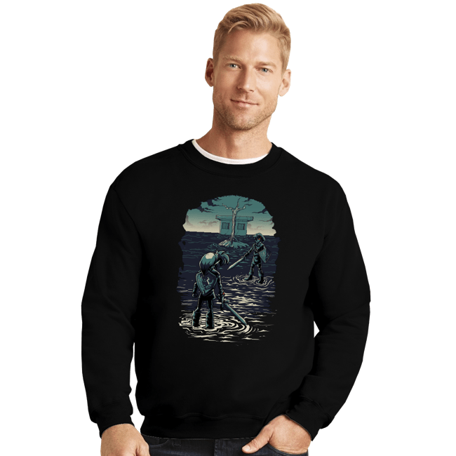 Daily_Deal_Shirts Crewneck Sweater, Unisex / Small / Black Link VS Dark Link