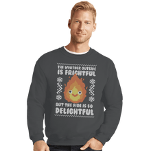 Load image into Gallery viewer, Shirts Crewneck Sweater, Unisex / Small / Charcoal Delightful Fire
