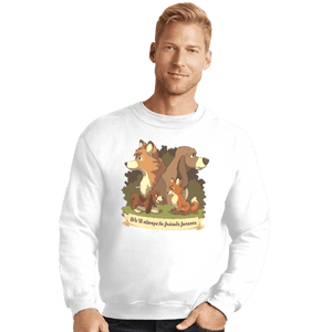 Shirts Crewneck Sweater, Unisex / Small / White Forever Is A Long Time