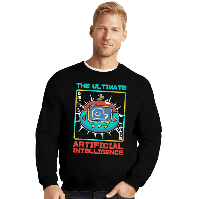 Daily_Deal_Shirts Crewneck Sweater, Unisex / Small / Black Vintage Virtual Pet
