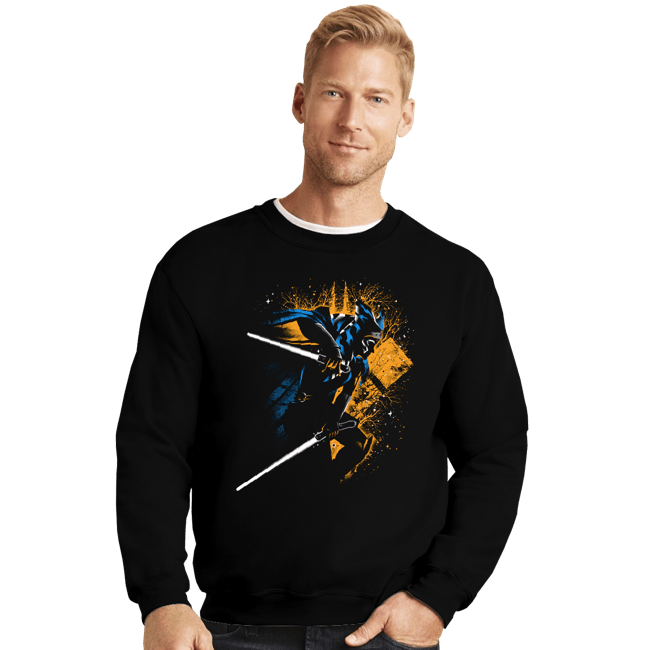 Daily_Deal_Shirts Crewneck Sweater, Unisex / Small / Black The Two White Blades