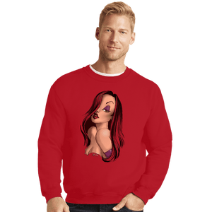 Shirts Crewneck Sweater, Unisex / Small / Red Lady In Red