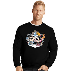 Secret_Shirts Crewneck Sweater, Unisex / Small / Black Shark & Lava