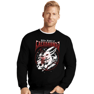Secret_Shirts Crewneck Sweater, Unisex / Small / Black Killer Rabbit Metal