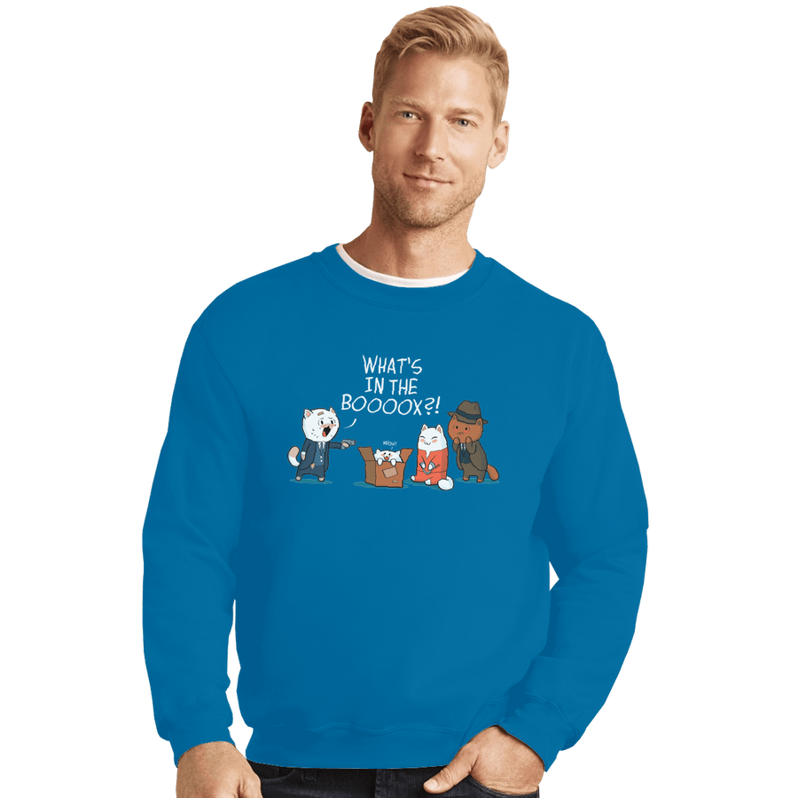 Shirts Crewneck Sweater, Unisex / Small / Sapphire What's In The Booox?