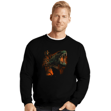 Load image into Gallery viewer, Daily_Deal_Shirts Crewneck Sweater, Unisex / Small / Black Prehistoric Kaiju
