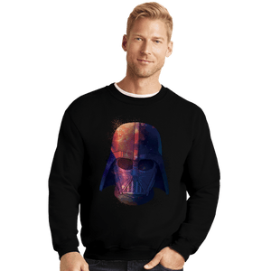 Daily_Deal_Shirts Crewneck Sweater, Unisex / Small / Black Galactic Darth Vader