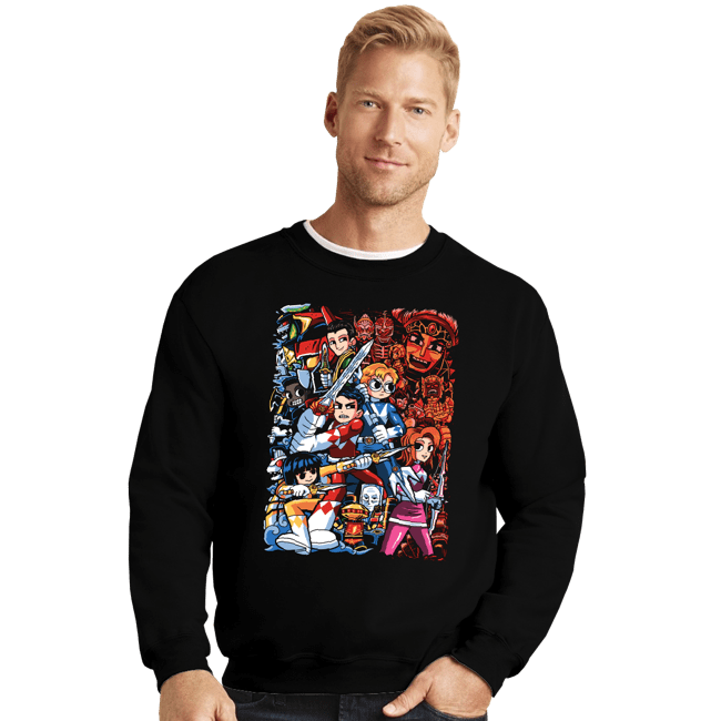 Secret_Shirts Crewneck Sweater, Unisex / Small / Black Morphin Pilgrim!