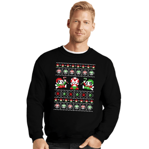 Shirts Crewneck Sweater, Unisex / Small / Black Christmas Bros