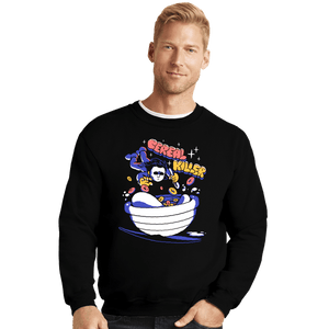 Shirts Crewneck Sweater, Unisex / Small / Black Cereal Killer