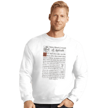 Load image into Gallery viewer, Shirts Crewneck Sweater, Unisex / Small / White Holy Hand Grenade Script
