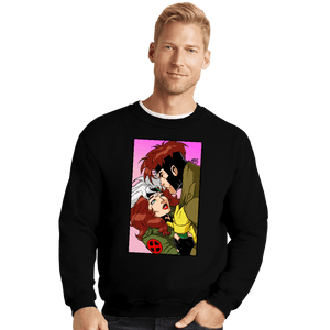 Shirts Crewneck Sweater, Unisex / Small / Black Rogue And Gambit