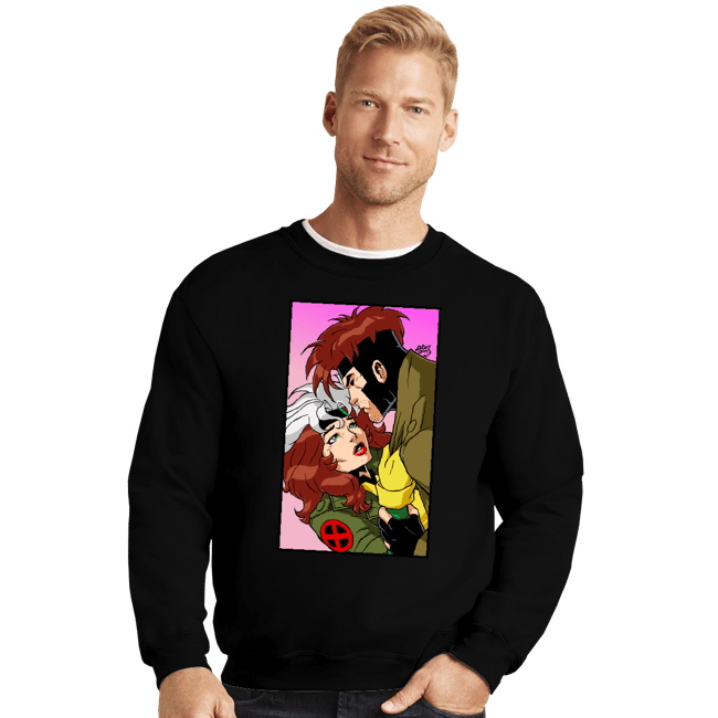 Shirts Crewneck Sweater, Unisex / Small / Black Rogue And Gambit
