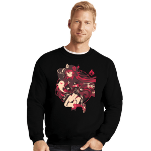 Daily_Deal_Shirts Crewneck Sweater, Unisex / Small / Black Fragrance In Thaw Hu Tao