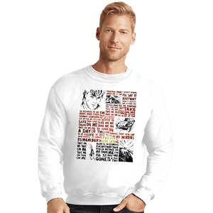Shirts Crewneck Sweater, Unisex / Small / White Take On Me