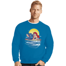 Load image into Gallery viewer, Shirts Crewneck Sweater, Unisex / Small / Sapphire Aloha Mermaid
