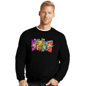 Daily_Deal_Shirts Crewneck Sweater, Unisex / Small / Black Koopas Ninjas