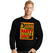 Load image into Gallery viewer, Secret_Shirts Crewneck Sweater, Unisex / Small / Black Delta House Flyer
