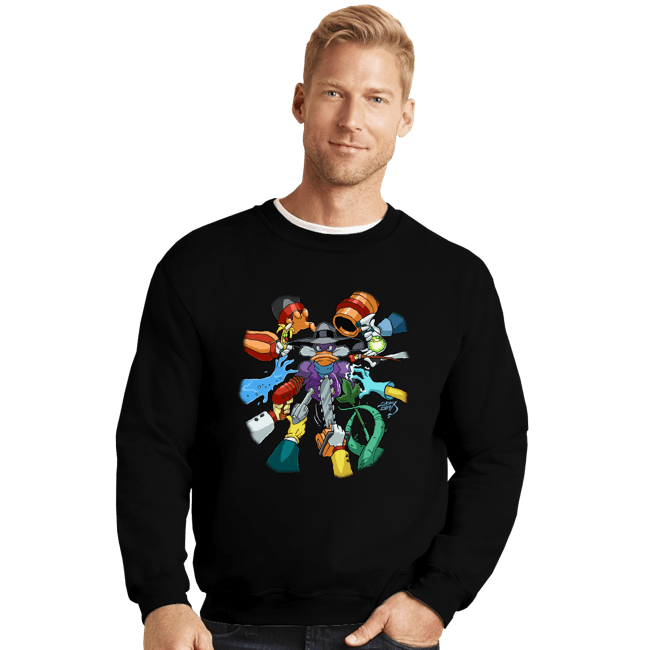 Secret_Shirts Crewneck Sweater, Unisex / Small / Black DarkWing Duck!