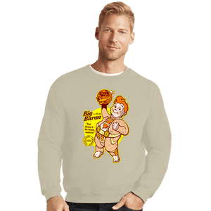 Daily_Deal_Shirts Crewneck Sweater, Unisex / Small / Sand Big Baron