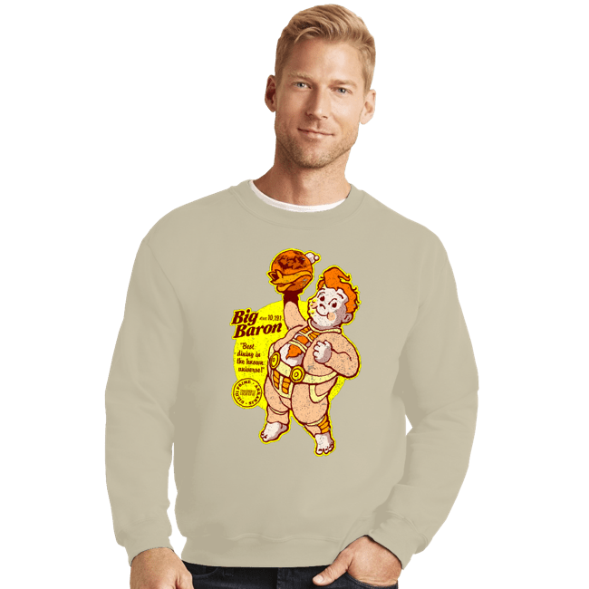 Daily_Deal_Shirts Crewneck Sweater, Unisex / Small / Sand Big Baron