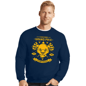 Shirts Crewneck Sweater, Unisex / Small / Navy Chocobo Grand Prix