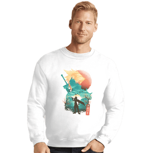 Shirts Crewneck Sweater, Unisex / Small / White Ukiyo Cloud