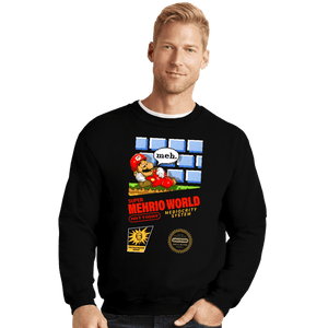 Daily_Deal_Shirts Crewneck Sweater, Unisex / Small / Black Super Mehrio World