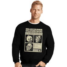 Load image into Gallery viewer, Shirts Crewneck Sweater, Unisex / Small / Black Three Halloween Masks
