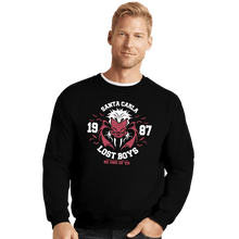 Load image into Gallery viewer, Daily_Deal_Shirts Crewneck Sweater, Unisex / Small / Black Santa Carla Boys
