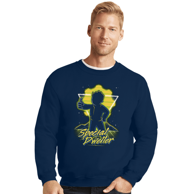 Shirts Crewneck Sweater, Unisex / Small / Navy Retro Special Dweller