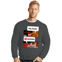 Load image into Gallery viewer, Daily_Deal_Shirts Crewneck Sweater, Unisex / Small / Charcoal Hey, Bestie!
