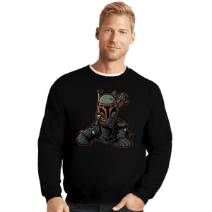Daily_Deal_Shirts Crewneck Sweater, Unisex / Small / Black BOUNTYMAN