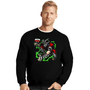 Shirts Crewneck Sweater, Unisex / Small / Black Shredoom